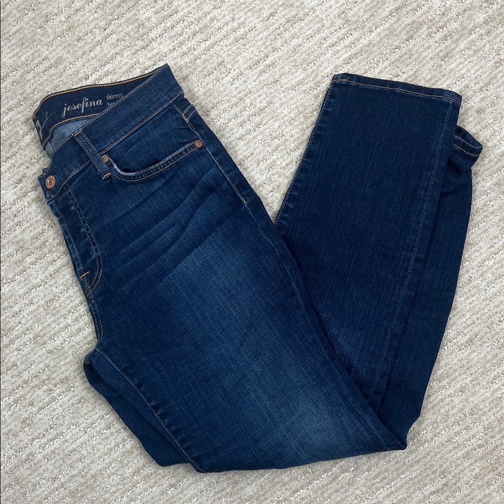 7 For All Mankind Jeans Josefina Skinny Boyfriend Dark Blue 28Boyfriend Jeans